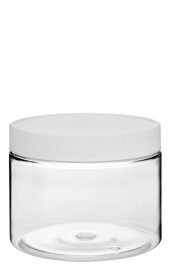 Cylindrical jar 500ml 100CT PET clear brickpack #2